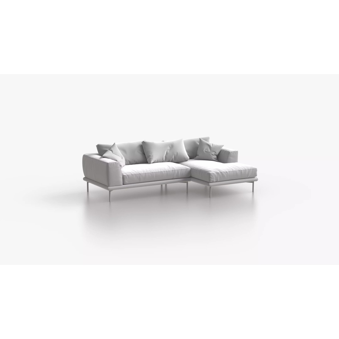 Sofa Linea Brown 3D Model – Modern Fabric Sofa, PBR Textures - View 12