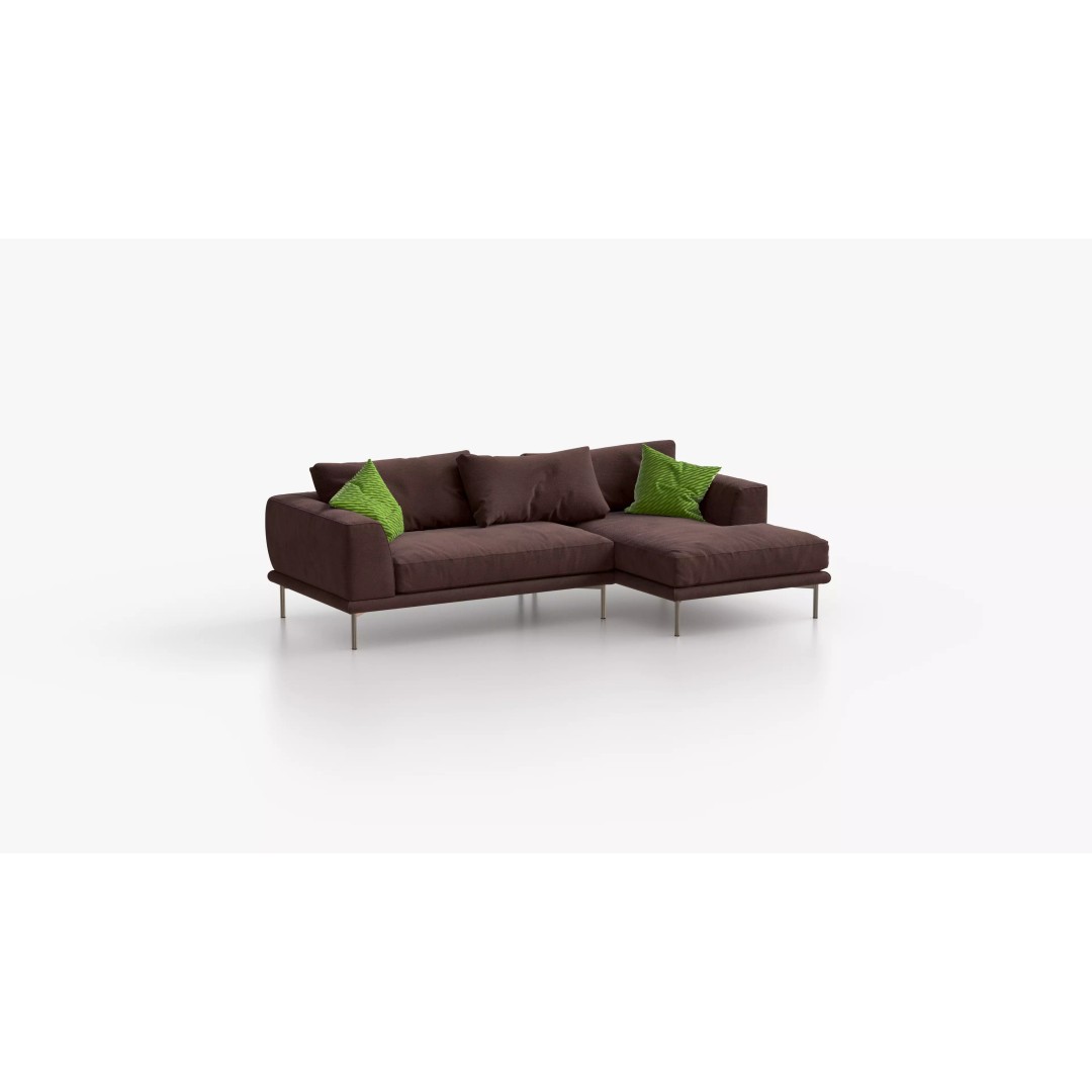 Sofa Linea Brown 3D Model – Modern Fabric Sofa, PBR Textures - View 2