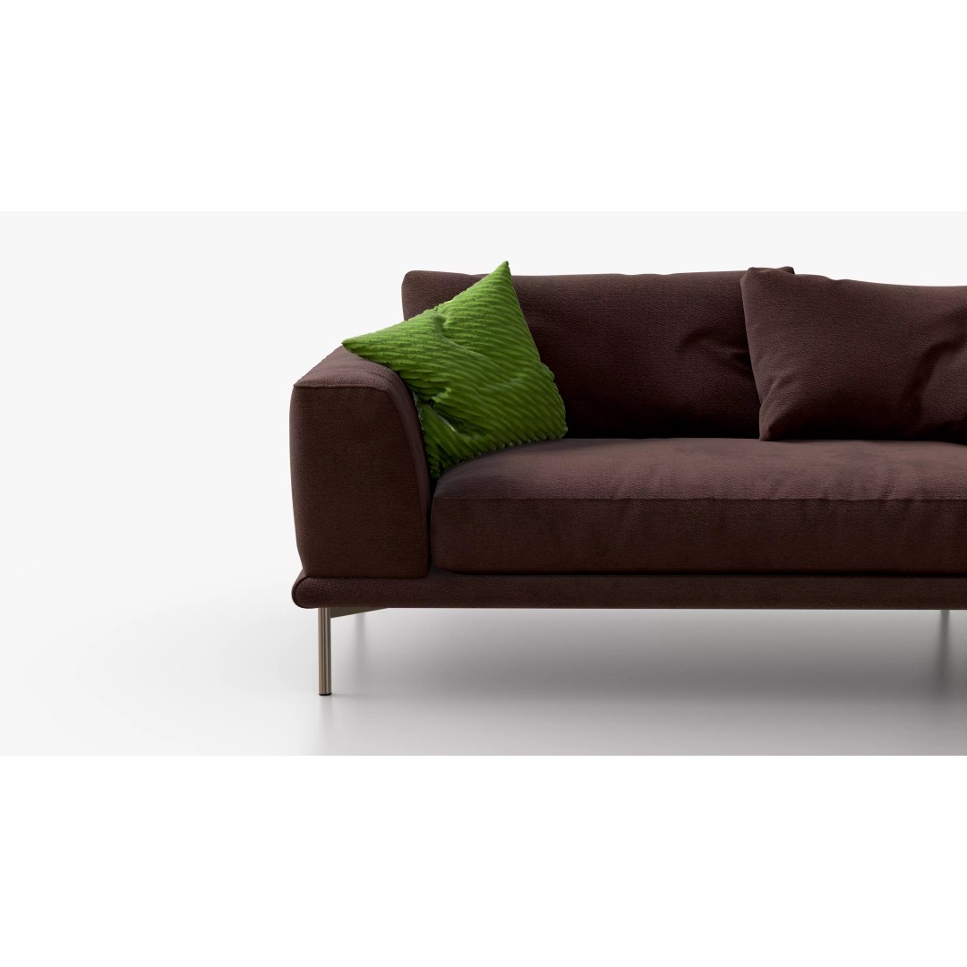 Sofa Linea Brown 3D Model – Modern Fabric Sofa, PBR Textures - View 7