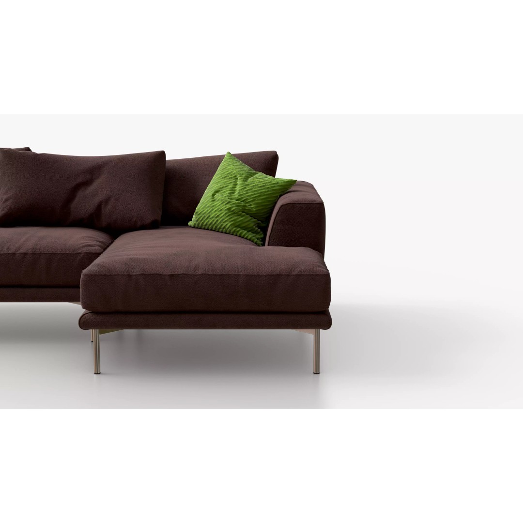 Sofa Linea Brown 3D Model – Modern Fabric Sofa, PBR Textures - View 8