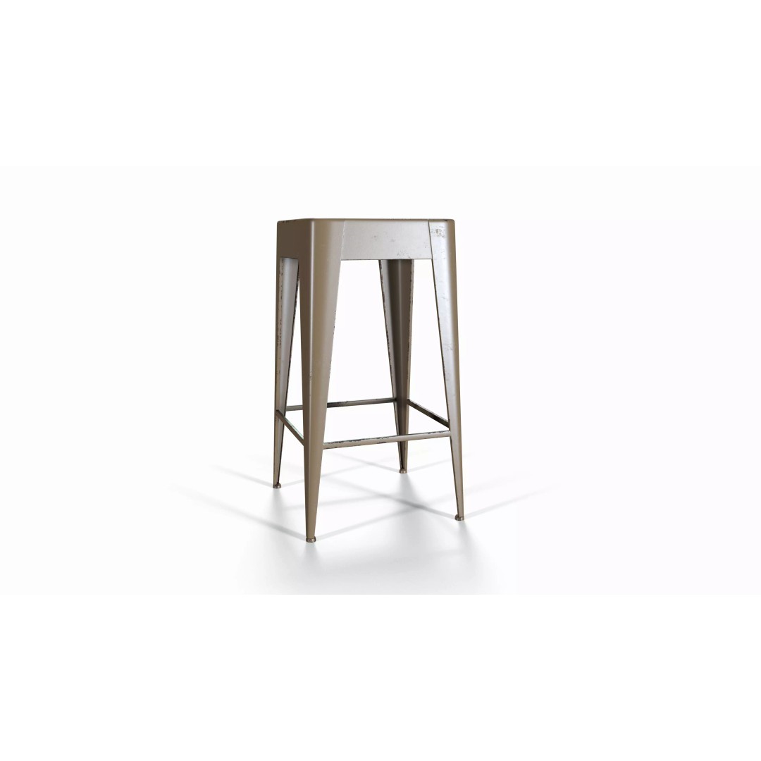 Daryll Stool 3D Model – Low Poly PBR Furniture Asset, FBX - View 2