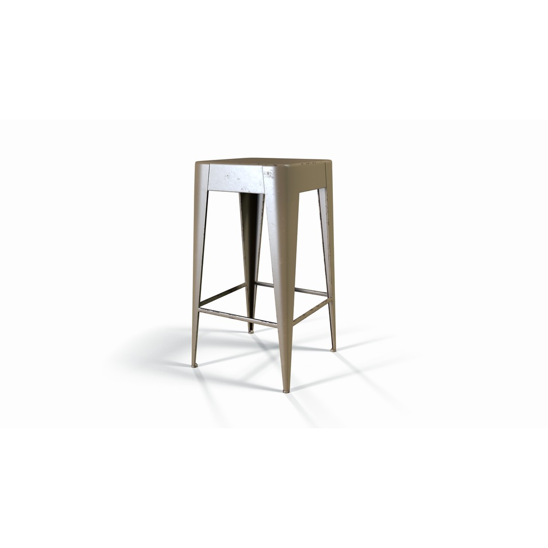 Daryll Stool 3D Model – Low Poly PBR Furniture Asset, FBX - View 3