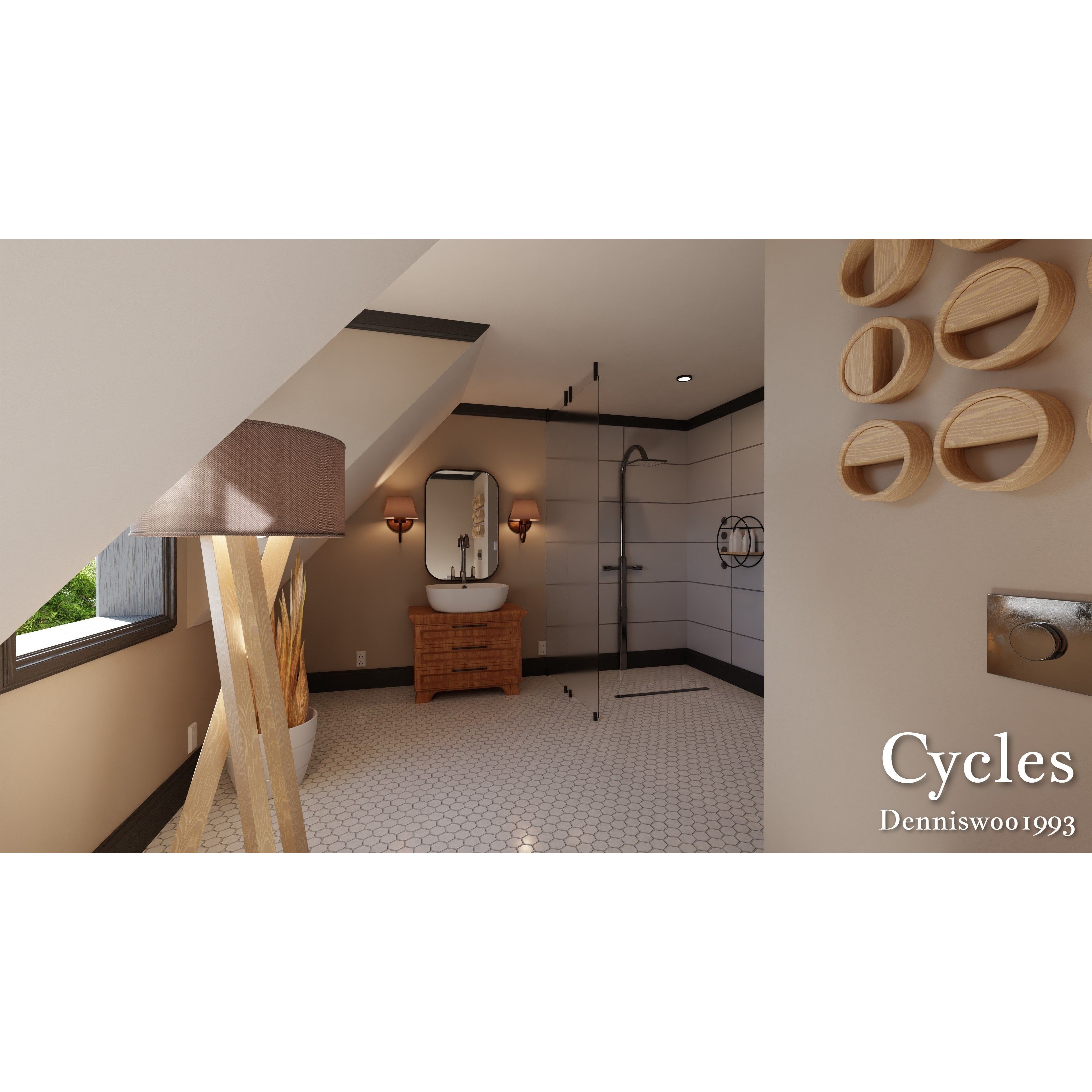 Modular Classic Style American House - Low-Poly Game-Ready 3D Model - View 33