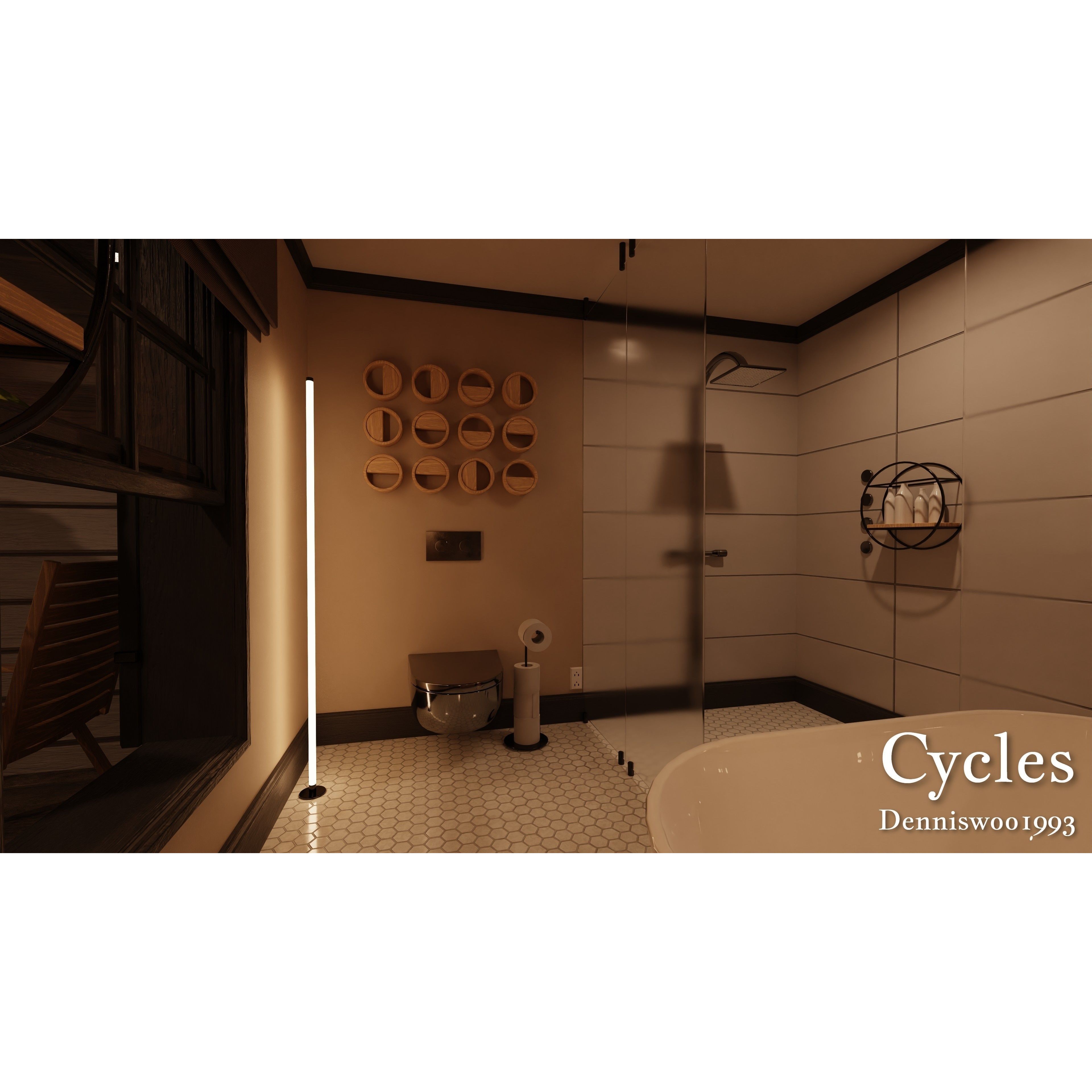 Modular Classic Style American House - Low-Poly Game-Ready 3D Model - View 44