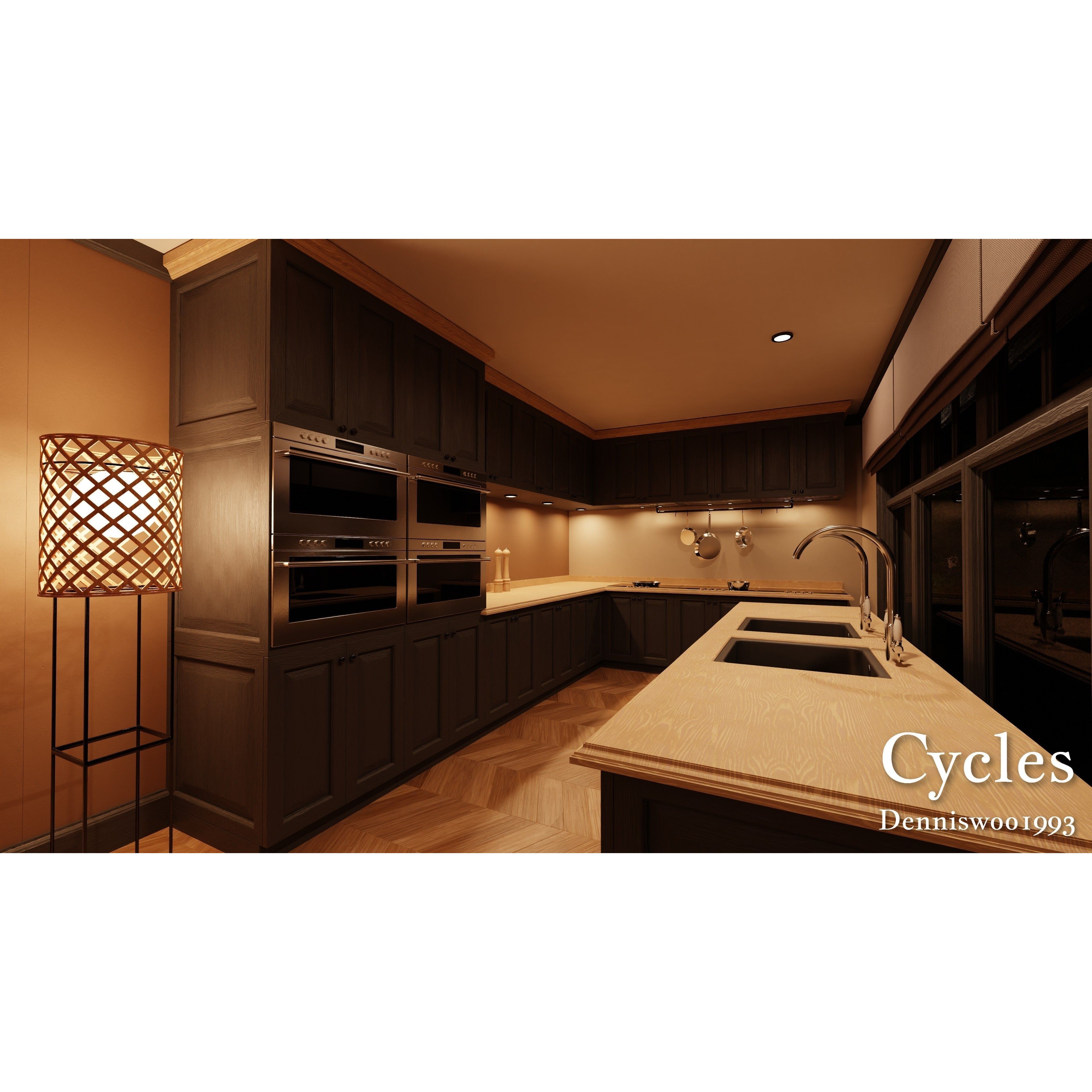 Modular Classic Style American House - Low-Poly Game-Ready 3D Model - View 59