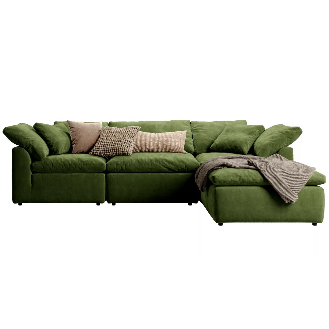 Cloud Modular Sectional 3D Model – Luxury Sofa with Textures & Materials - View 3