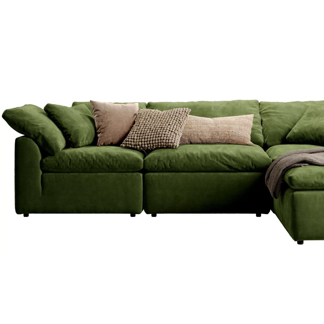 Cloud Modular Sectional 3D Model – Luxury Sofa with Textures & Materials - View 4