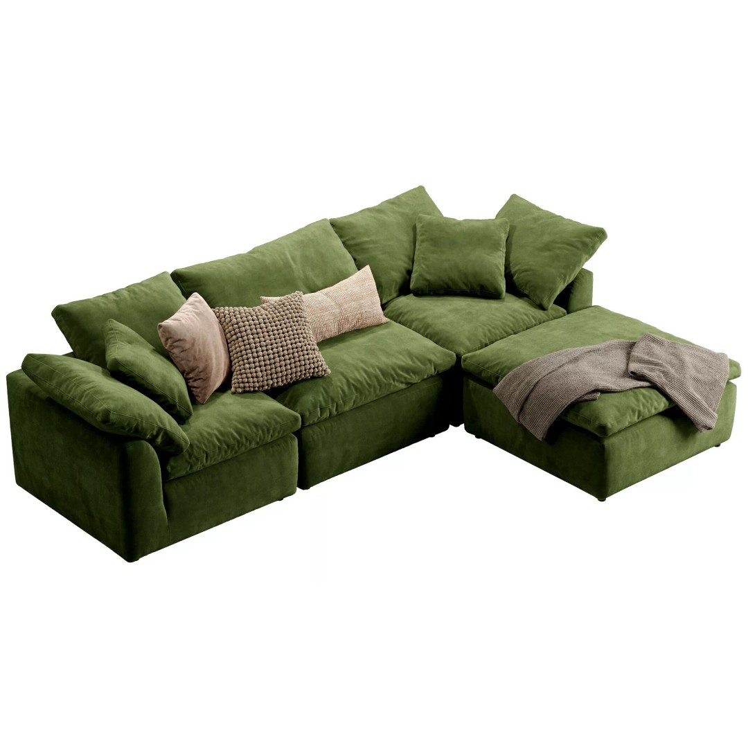 Cloud Modular Sectional 3D Model – Luxury Sofa with Textures & Materials - View 6