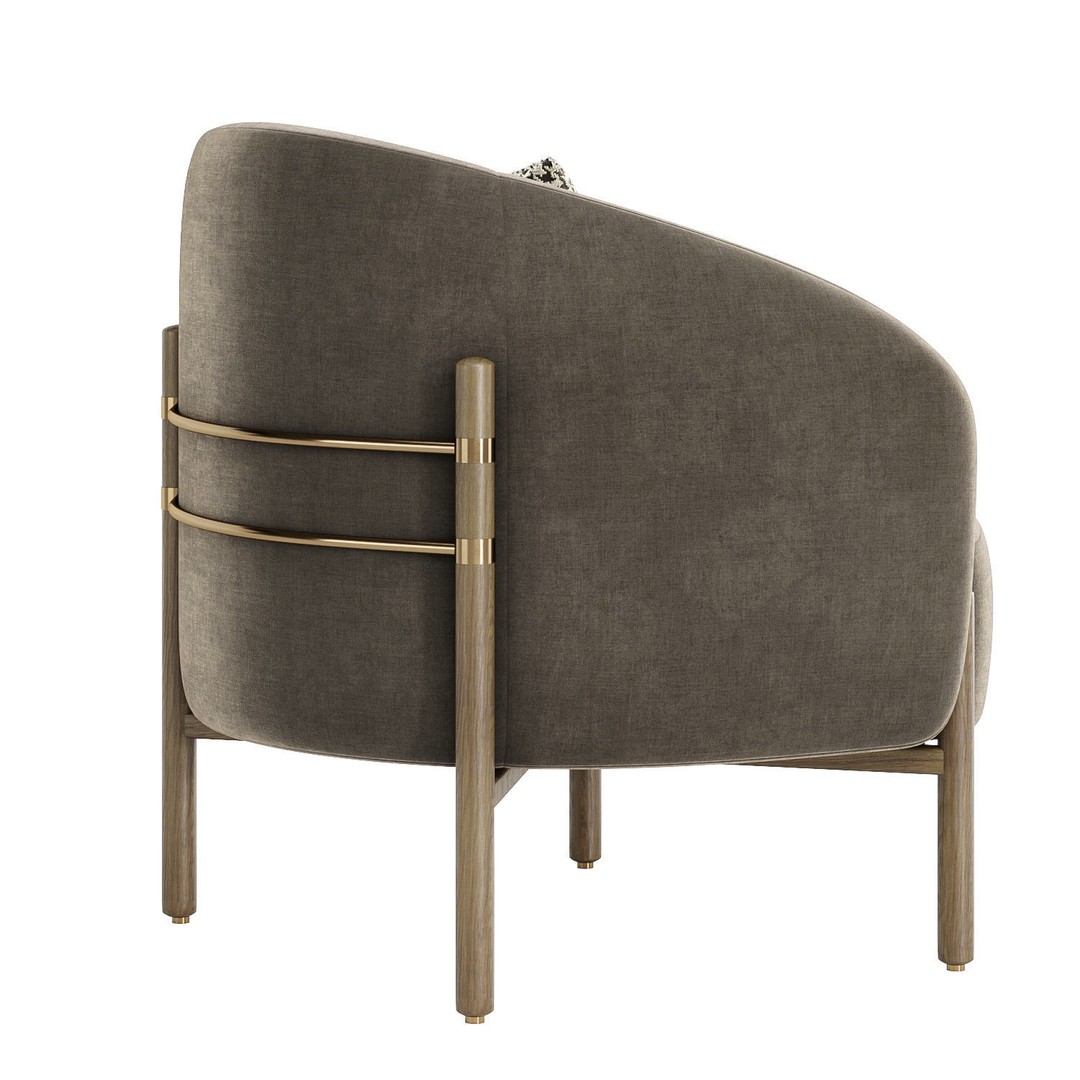 Enfield Arm Chair 3D Model – Modern Fabric Furniture, FBX, OBJ - View 6