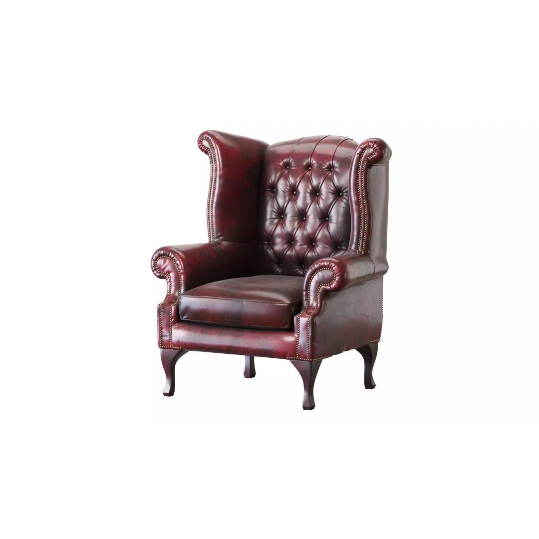 Chesterfield Queen Armchair 3D Model – Classic Leather Furniture, OBJ - View 2