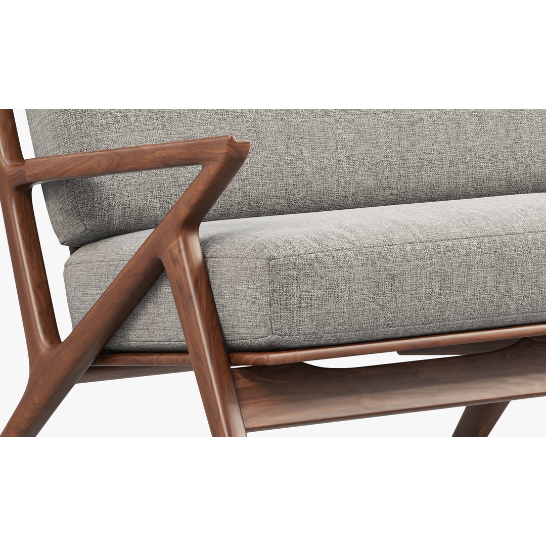 Joybird Soto Concave Loveseat 3D Model – Scandinavian Wooden Sofa, FBX, OBJ - View 12