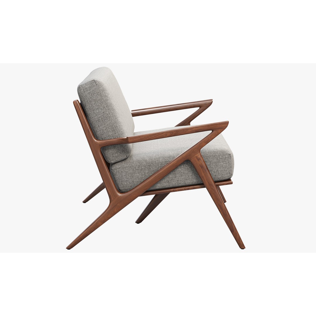 Joybird Soto Concave Loveseat 3D Model – Scandinavian Wooden Sofa, FBX, OBJ - View 14