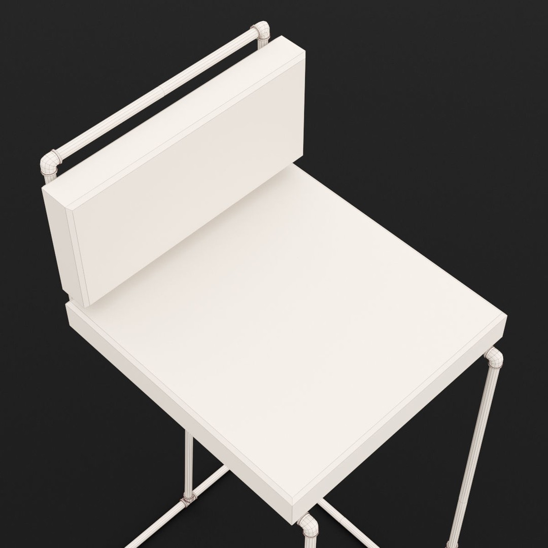 Loft Bar Chair 3D Model – Modern Furniture Asset, FBX & OBJ Formats