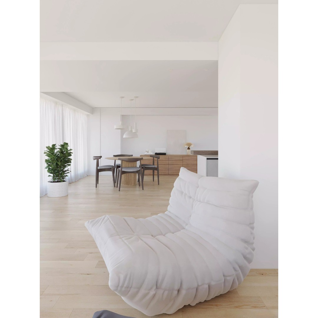 Minimalist Living Room 3D Model – Contemporary Interior, PBR Textures - View 6