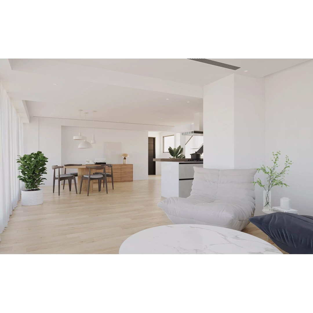 Minimalist Living Room 3D Model – Contemporary Interior, PBR Textures - View 8