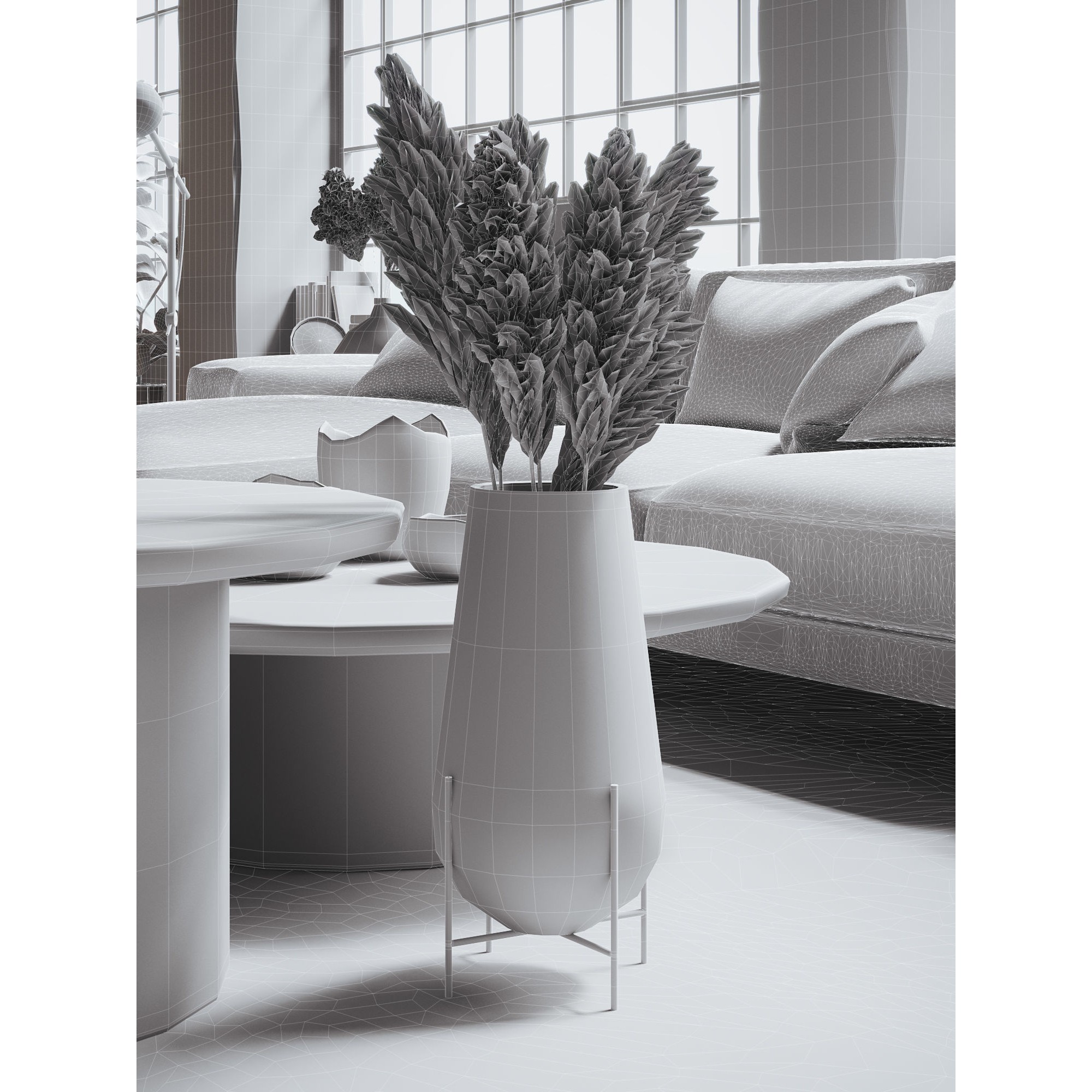 Boho Design Interior Scene - High-Quality 3D Model - View 19