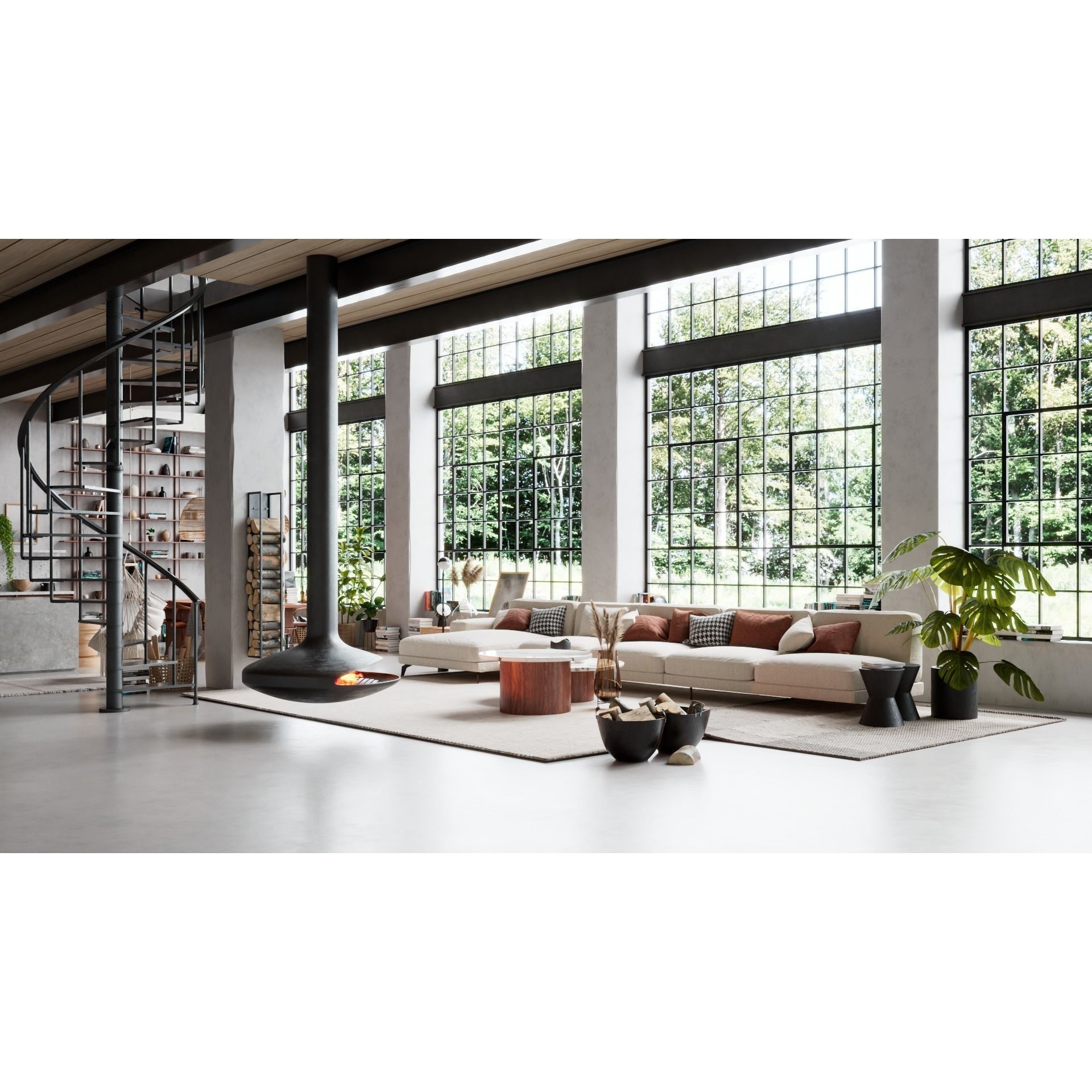Boho Design Interior Scene - High-Quality 3D Model - View 3