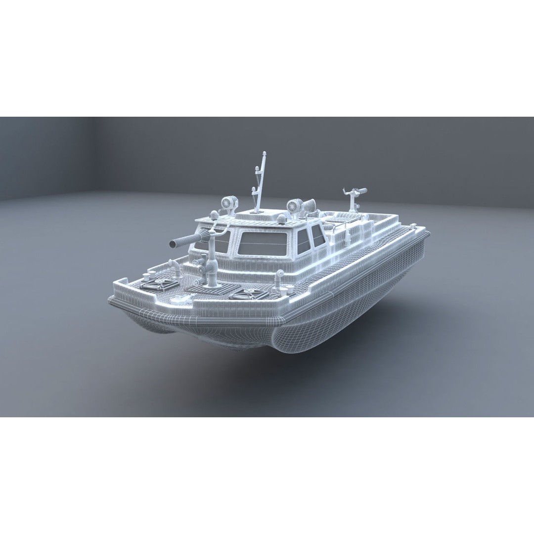 Remote Control Fireboat 3D Model – Vintage Toy Watercraft, FBX, OBJ - View 6