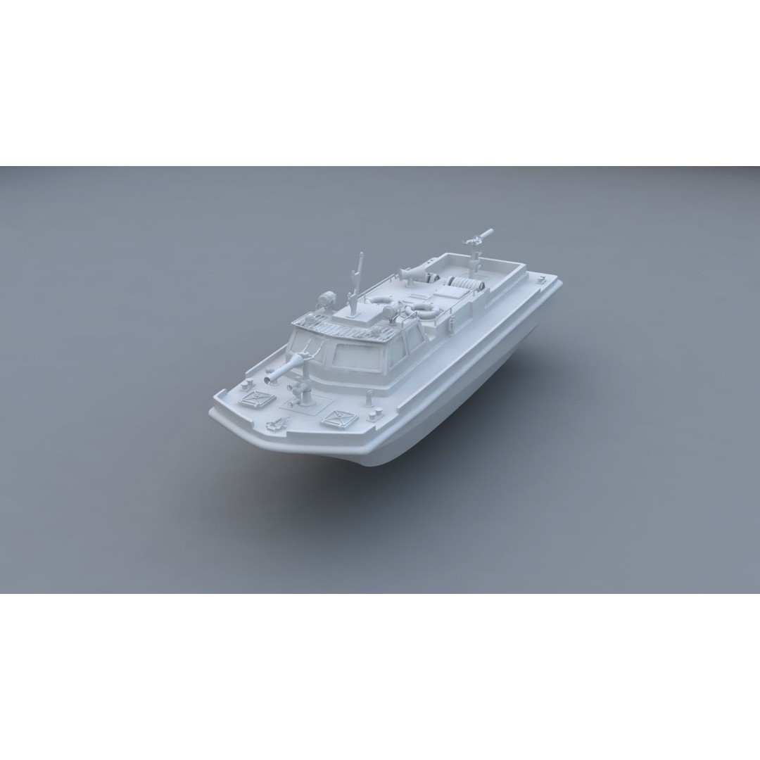 Remote Control Fireboat 3D Model – Vintage Toy Watercraft, FBX, OBJ - View 8
