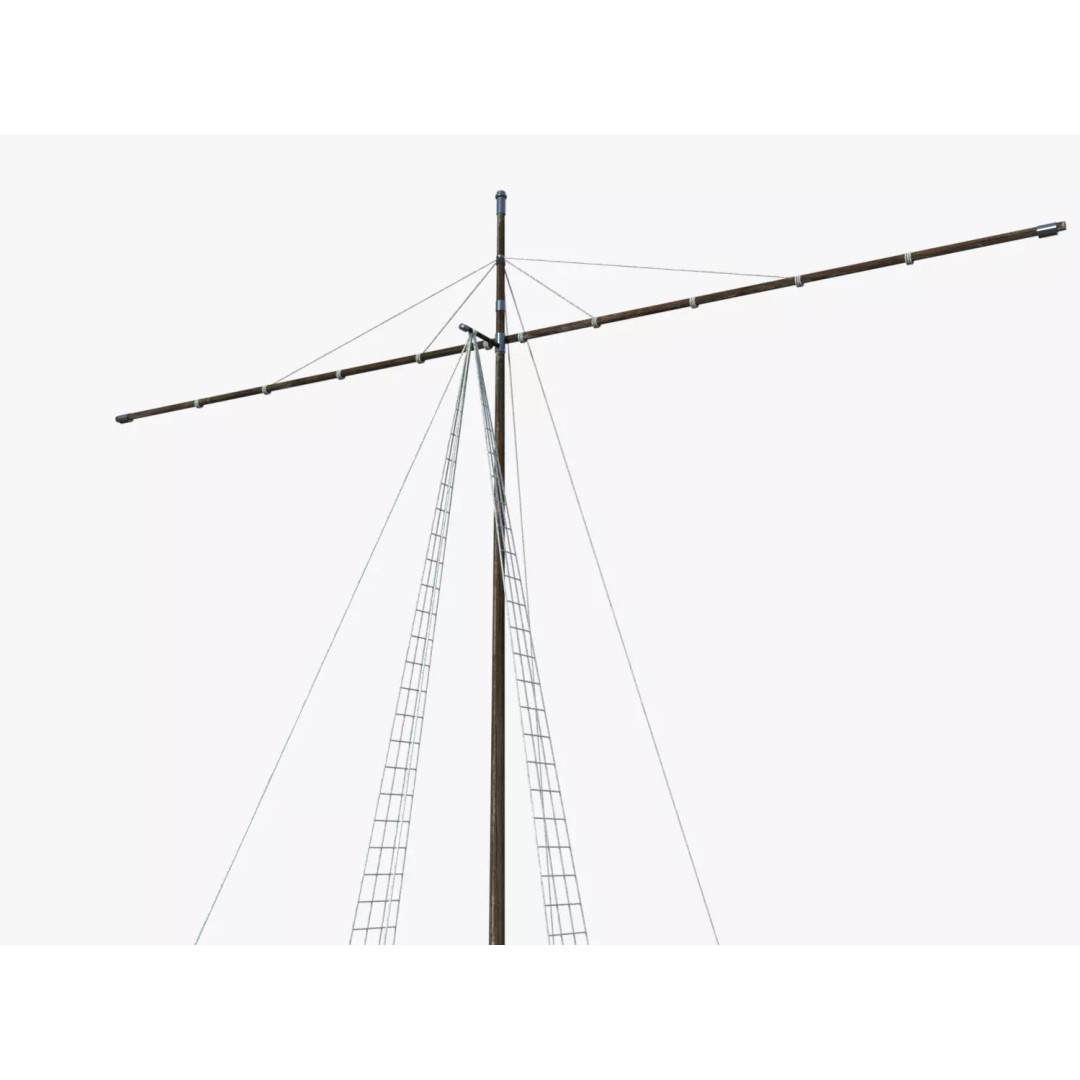 Sailing Boat 3D Model – Low Poly Game Ready with PBR Textures - View 13