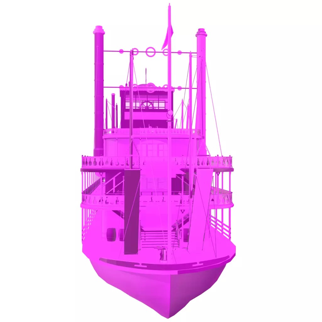 Mississippi Steamboat 3D Model – Highly Detailed Historic Vessel, FBX - View 20