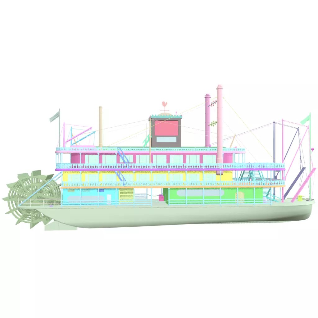Mississippi Steamboat 3D Model – Highly Detailed Historic Vessel, FBX - View 22