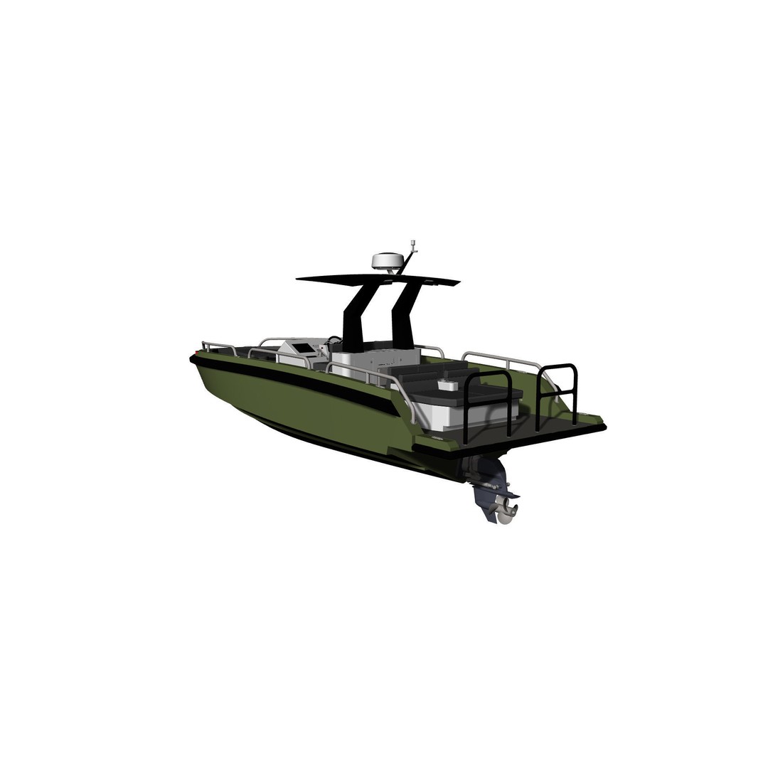 8 Meter Yacht Tender Runabout 3D Model – High Poly, PBR, VR Ready