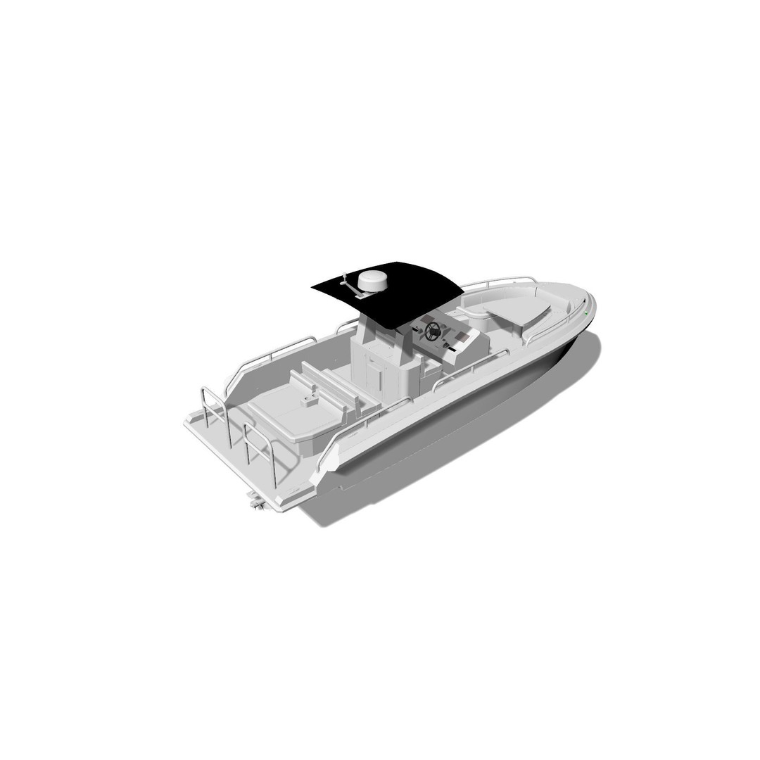 8 Meter Yacht Tender Runabout 3D Model – High Poly, PBR, VR Ready - View 14