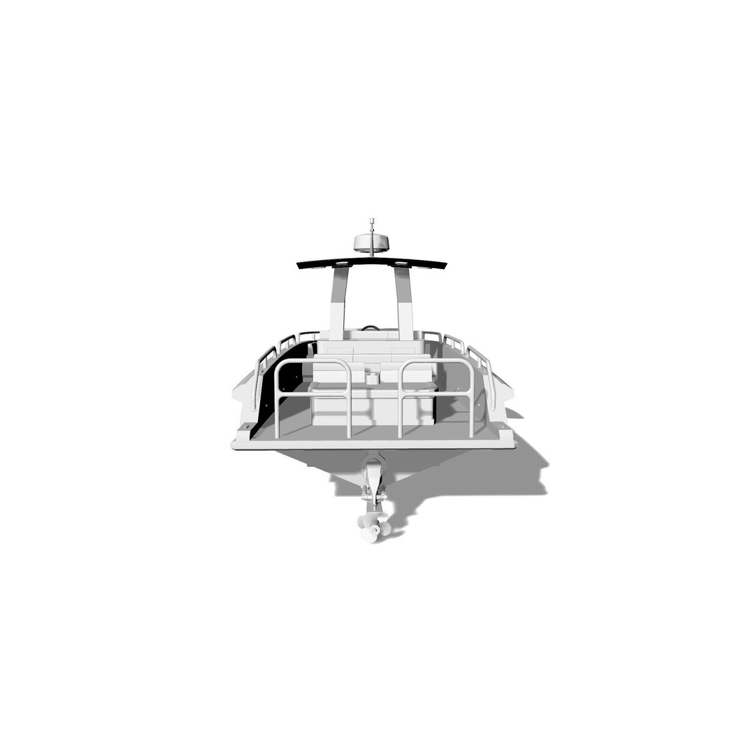 8 Meter Yacht Tender Runabout 3D Model – High Poly, PBR, VR Ready - View 16