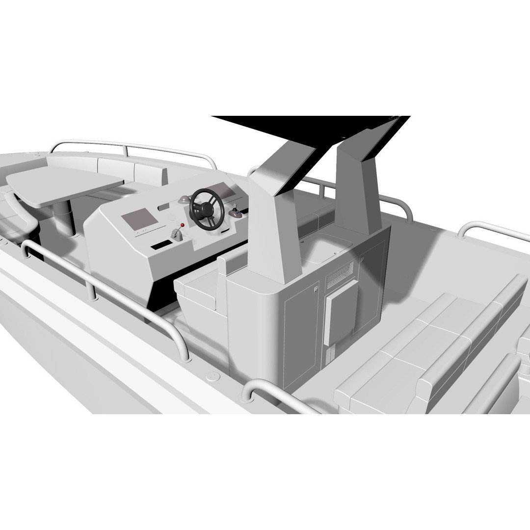 8 Meter Yacht Tender Runabout 3D Model – High Poly, PBR, VR Ready - View 19