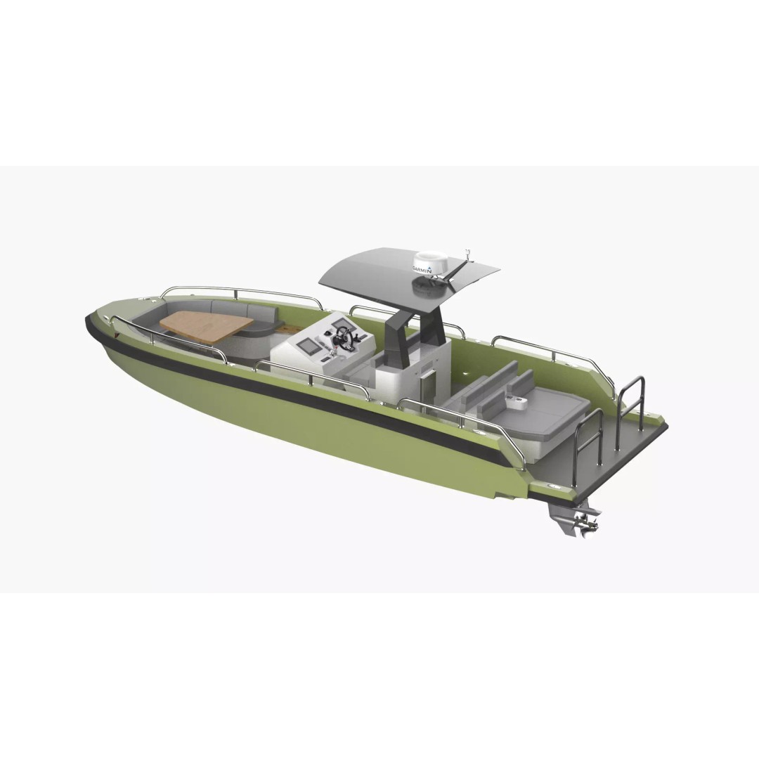 8 Meter Yacht Tender Runabout 3D Model – High Poly, PBR, VR Ready - View 2