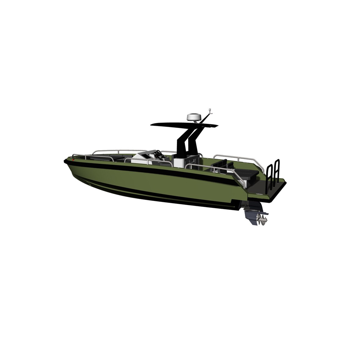 8 Meter Yacht Tender Runabout 3D Model – High Poly, PBR, VR Ready - View 29