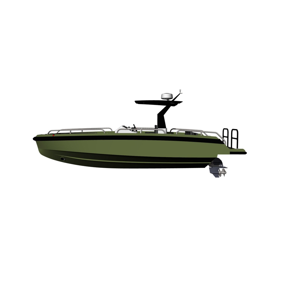 8 Meter Yacht Tender Runabout 3D Model – High Poly, PBR, VR Ready - View 31