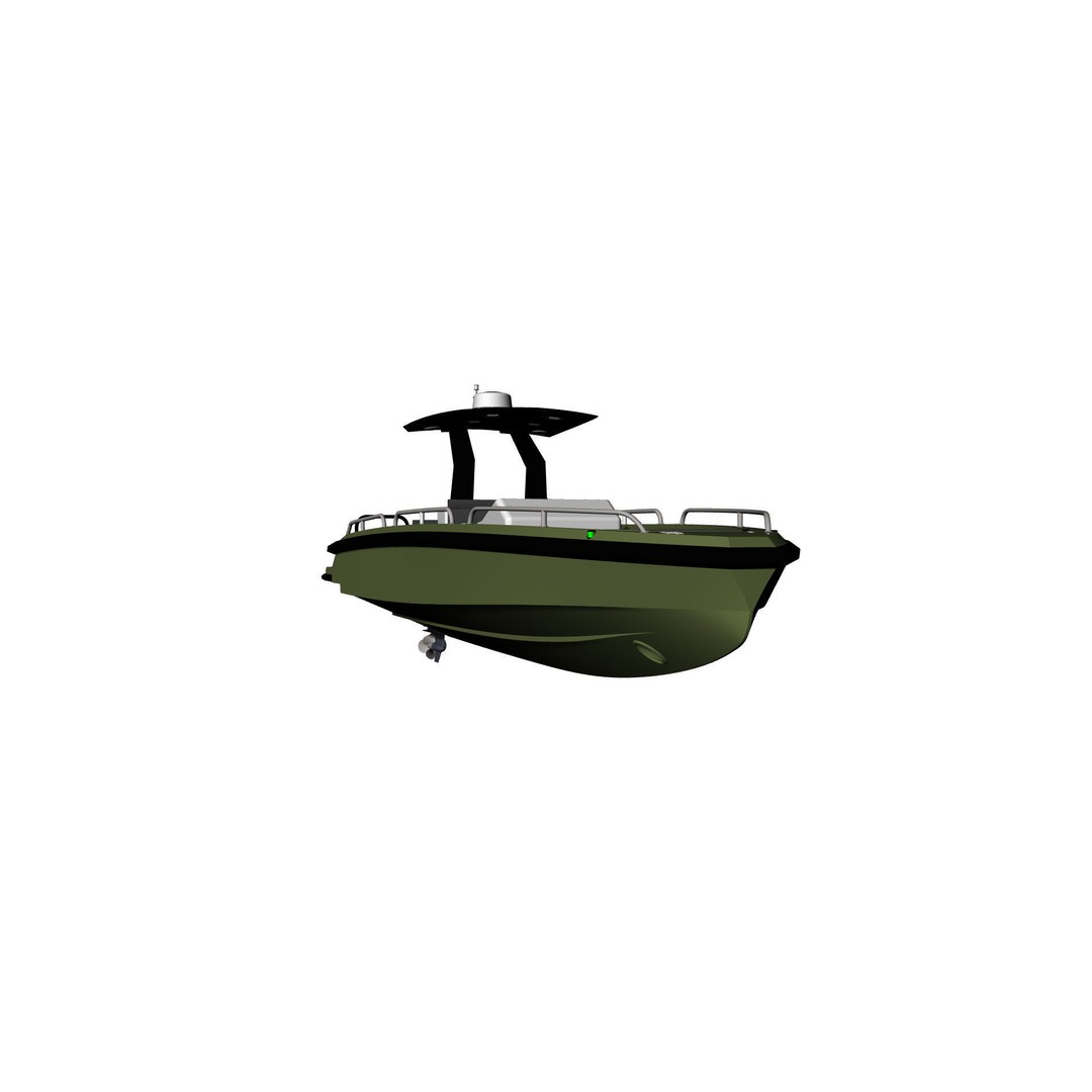 8 Meter Yacht Tender Runabout 3D Model – High Poly, PBR, VR Ready - View 32