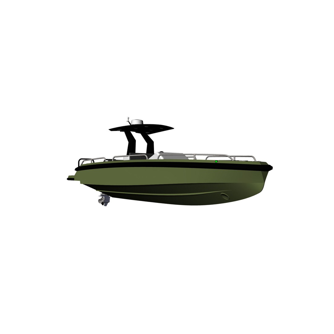 8 Meter Yacht Tender Runabout 3D Model – High Poly, PBR, VR Ready - View 36