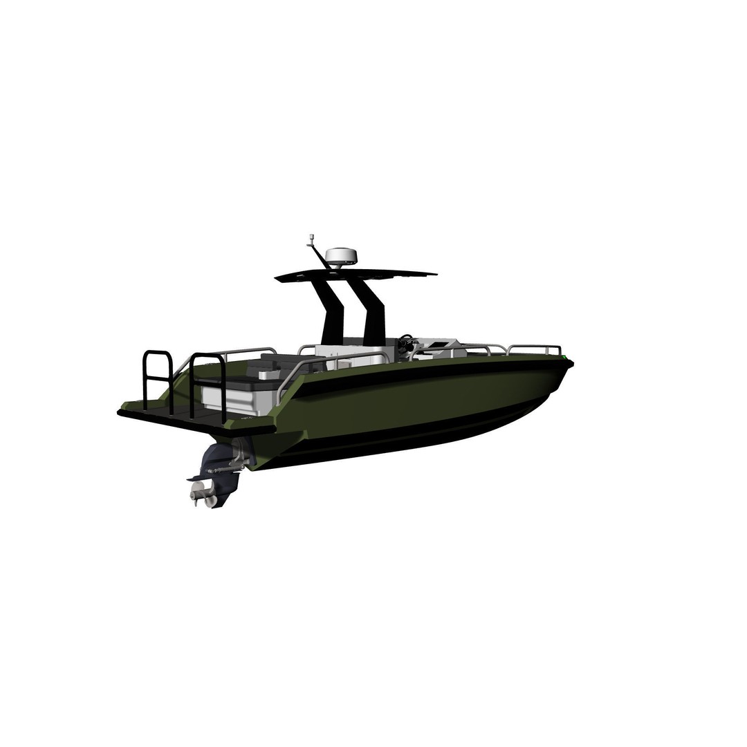 8 Meter Yacht Tender Runabout 3D Model – High Poly, PBR, VR Ready - View 37