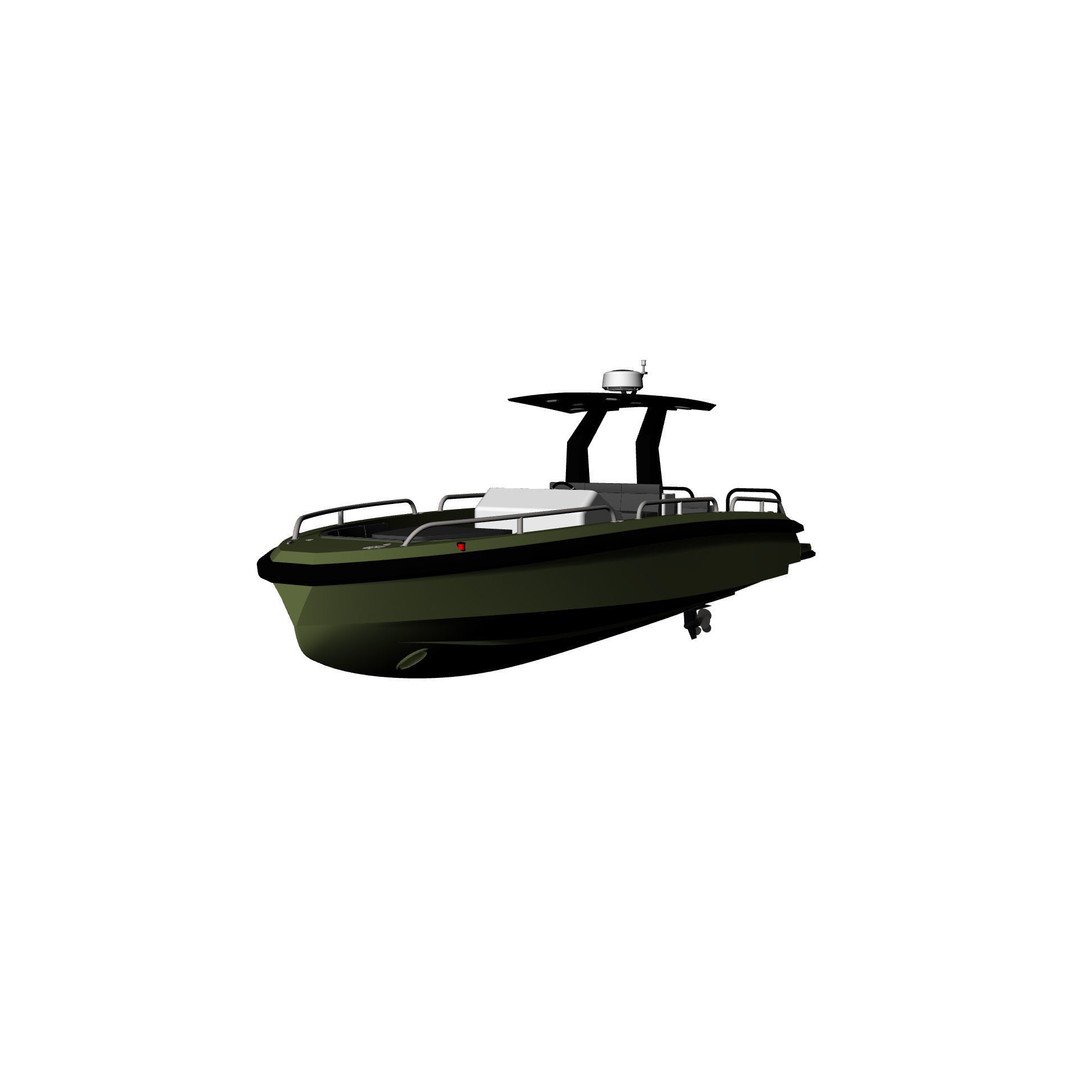8 Meter Yacht Tender Runabout 3D Model – High Poly, PBR, VR Ready - View 38