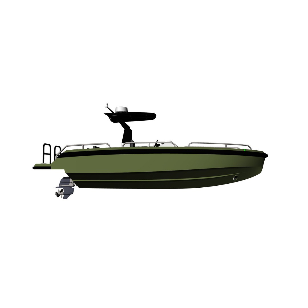 8 Meter Yacht Tender Runabout 3D Model – High Poly, PBR, VR Ready - View 39
