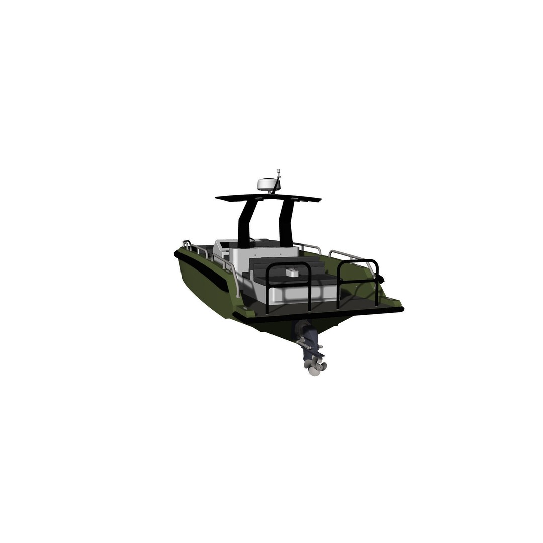 8 Meter Yacht Tender Runabout 3D Model – High Poly, PBR, VR Ready - View 42
