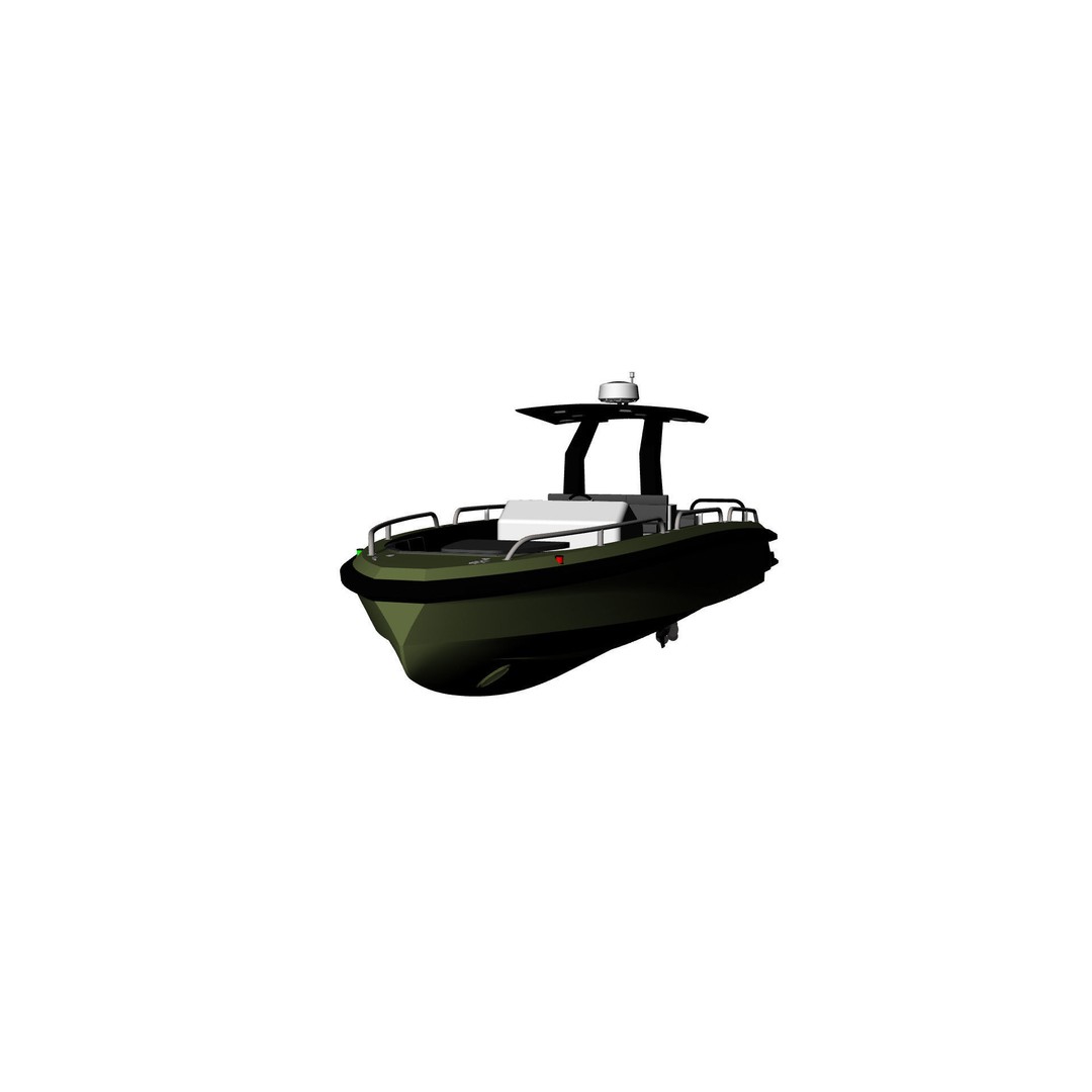 8 Meter Yacht Tender Runabout 3D Model – High Poly, PBR, VR Ready - View 43