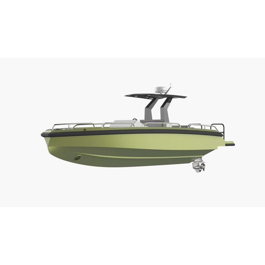 8 Meter Yacht Tender Runabout 3D Model – High Poly, PBR, VR Ready - View 7