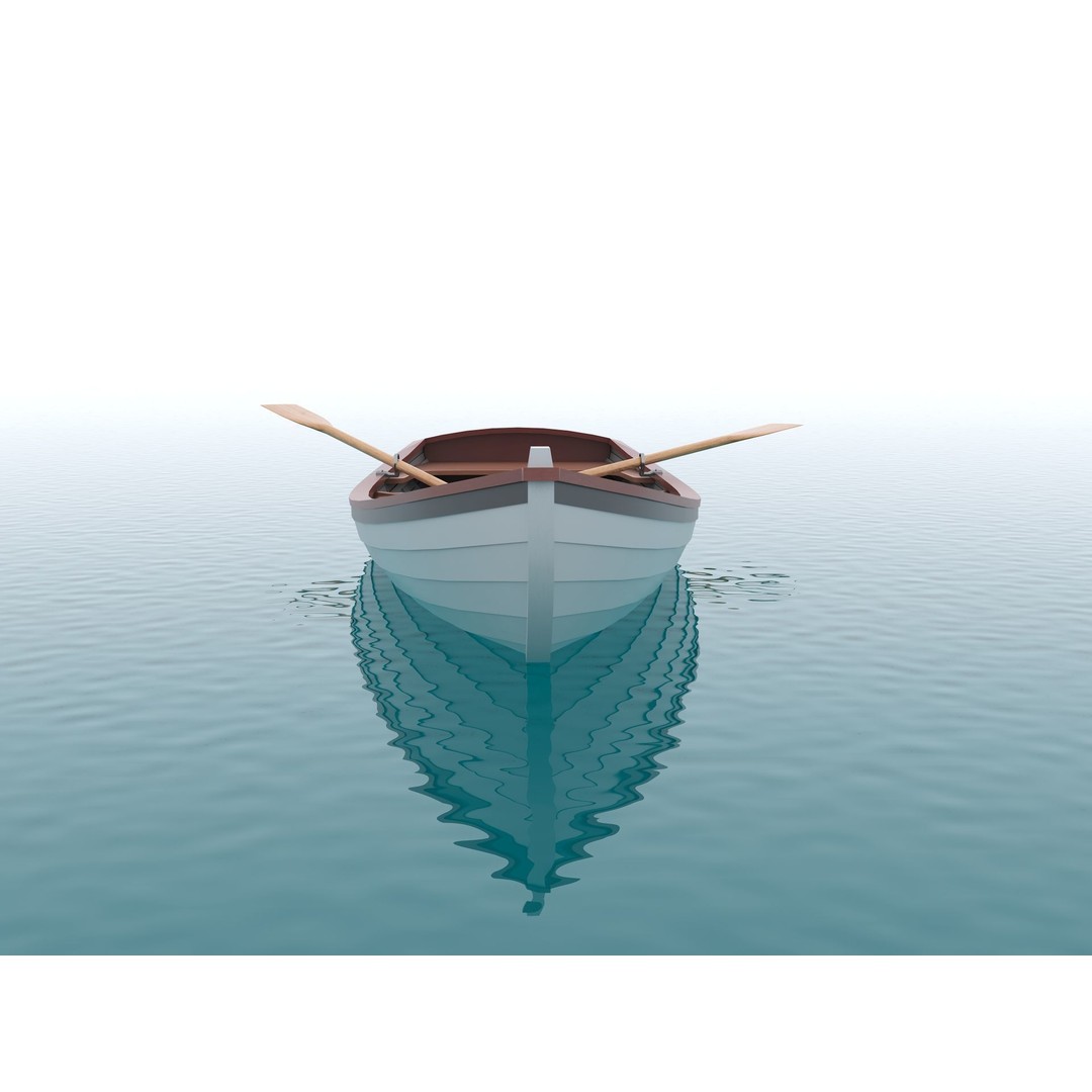 Wooden Boat 3D Model – Low Poly Historic Watercraft, FBX & OBJ - View 12