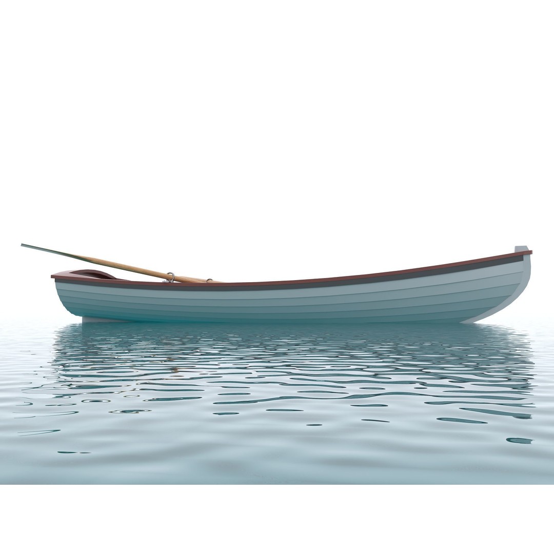 Wooden Boat 3D Model – Low Poly Historic Watercraft, FBX & OBJ - View 13