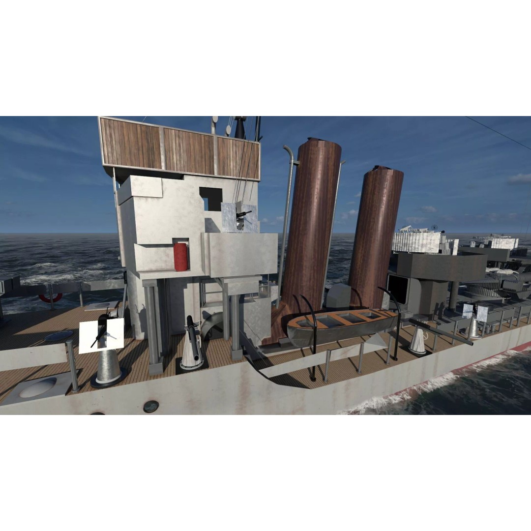 WW2 Britain Royal Navy Fast Gunboat 3D Model – Detailed Military Vessel, OBJ/FBX - View 11