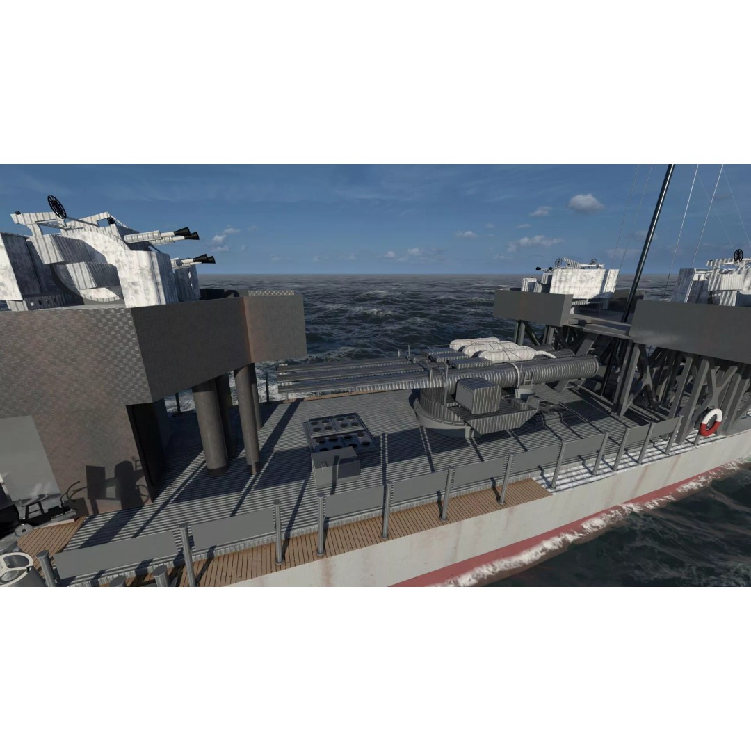 WW2 Britain Royal Navy Fast Gunboat 3D Model – Detailed Military Vessel, OBJ/FBX - View 14