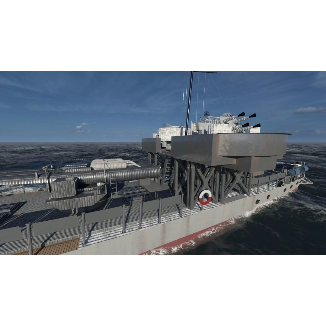 WW2 Britain Royal Navy Fast Gunboat 3D Model – Detailed Military Vessel, OBJ/FBX - View 15