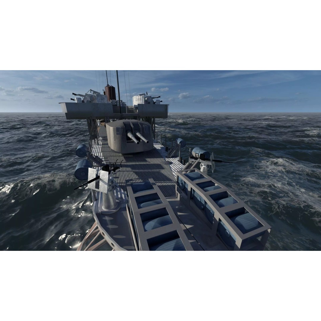 WW2 Britain Royal Navy Fast Gunboat 3D Model – Detailed Military Vessel, OBJ/FBX - View 18