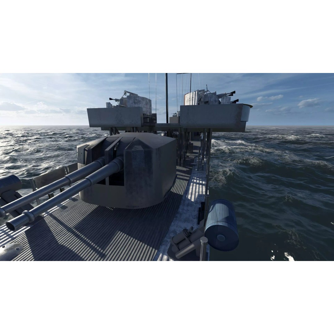 WW2 Britain Royal Navy Fast Gunboat 3D Model – Detailed Military Vessel, OBJ/FBX - View 19