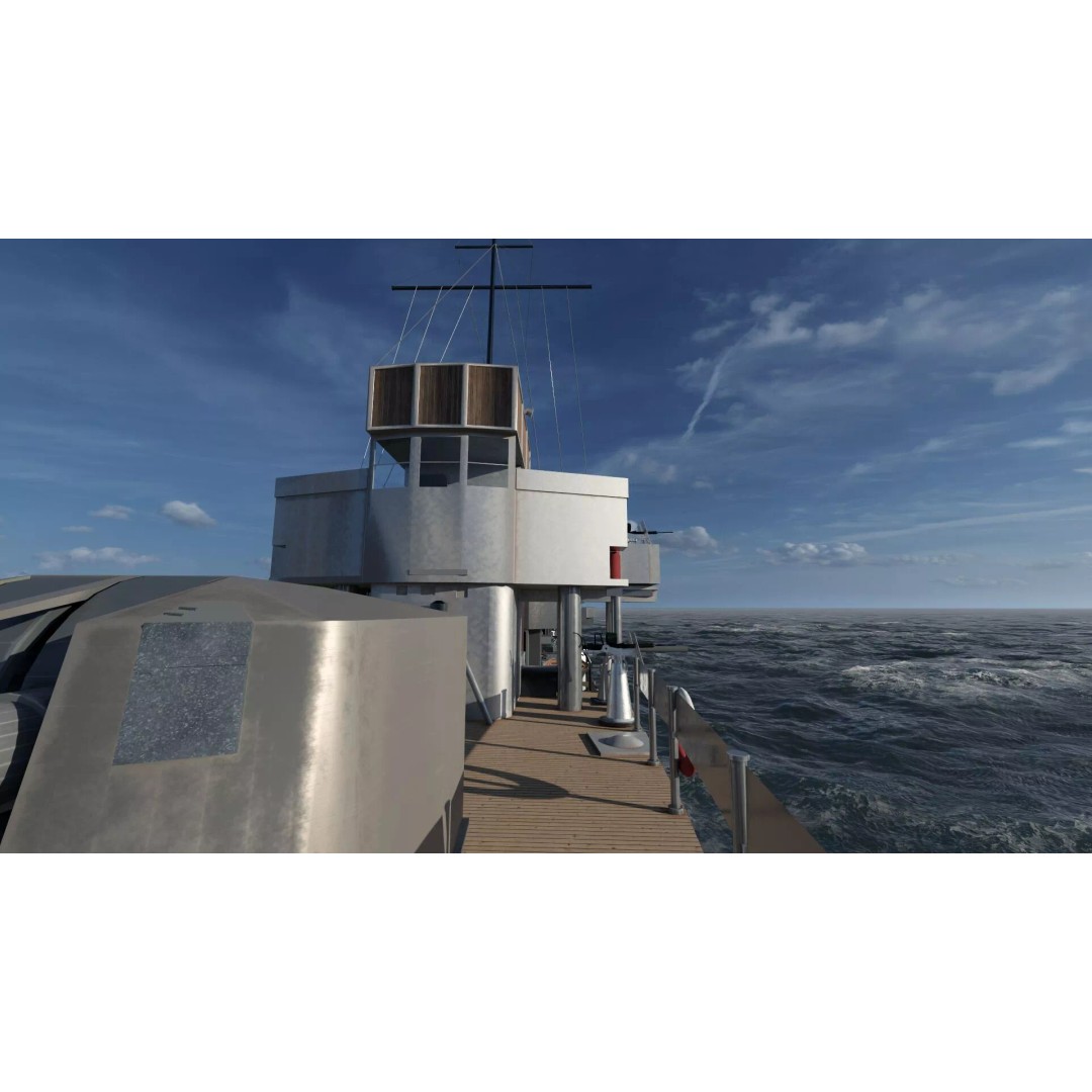 WW2 Britain Royal Navy Fast Gunboat 3D Model – Detailed Military Vessel, OBJ/FBX - View 28