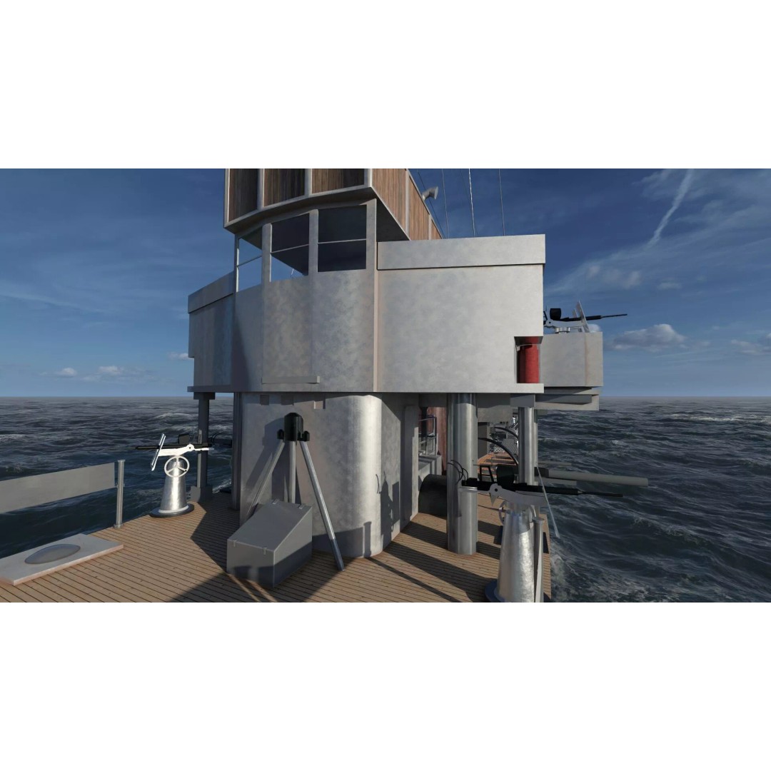WW2 Britain Royal Navy Fast Gunboat 3D Model – Detailed Military Vessel, OBJ/FBX - View 29
